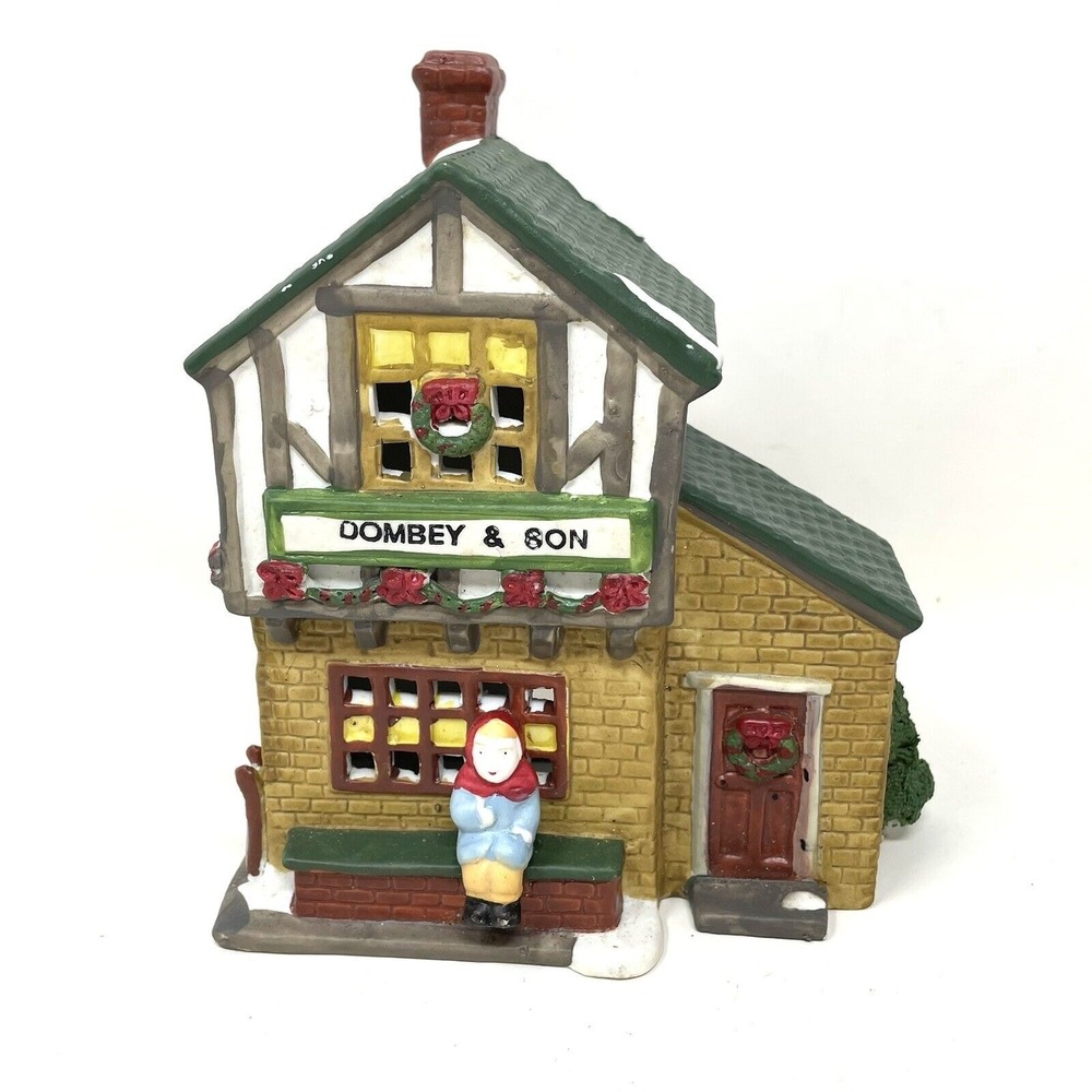 Lemax 1991 Dombey & Son Christmas House Ceramic Village No Light Included